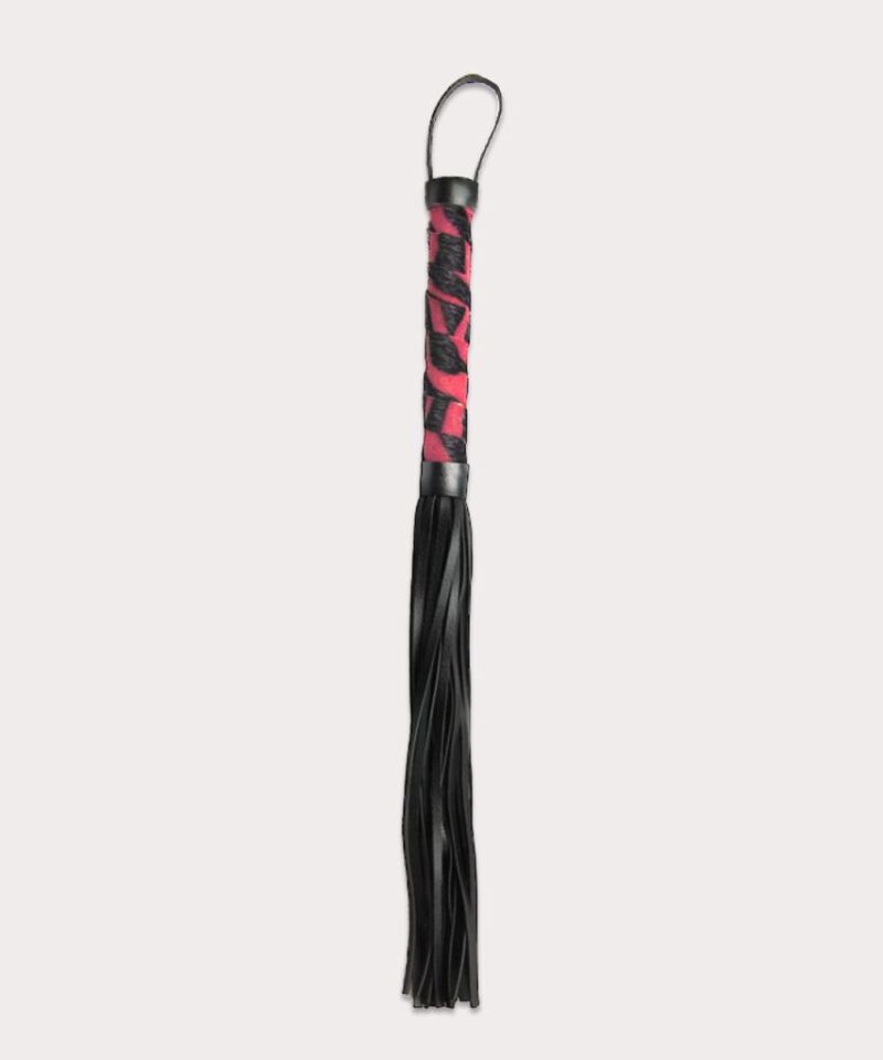 Red Zebra Print BDSM Whip